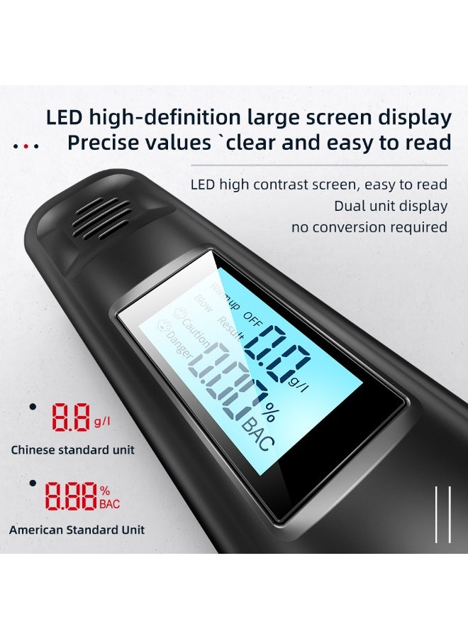 Portable Breath Alcohol Tester with LED Display – High Precision Sensor, USB Rechargeable, Lightweight Pocket Design, Accurate Breathalyzer for Safe Travel - Image 3