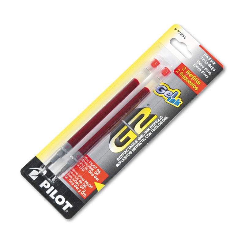 Pilot, G2 Gel Ink Refills, Extra Fine Point 0.5 mm, Red, Pack of 2 - Image 4