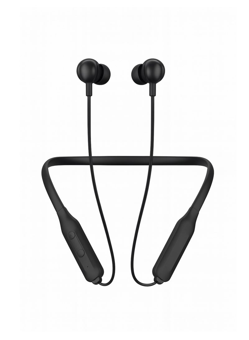 Earldom ET-BH87 wireless neckband headphones with Bluetooth 5.0, magnetic design, and long battery life up to 10 hours (black) - Image 2