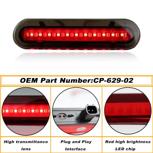 KEEGTBOX High Mount Stop Light LED Third Brake Light Compatible with Suzuki Jimny JB64 JB74 SUV 2018 2019 2020 2021 Rear LED 3rd Brake Lamp Replacement (Smoke) - Image 2