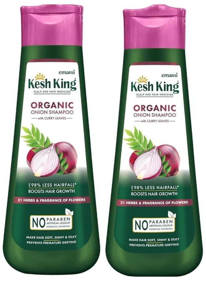 Kesh King Ayurvedic Onion Shampoo with 21 Herbs Reduces Hairfall And Boost Hair Growth 300 ml 2 Pcs