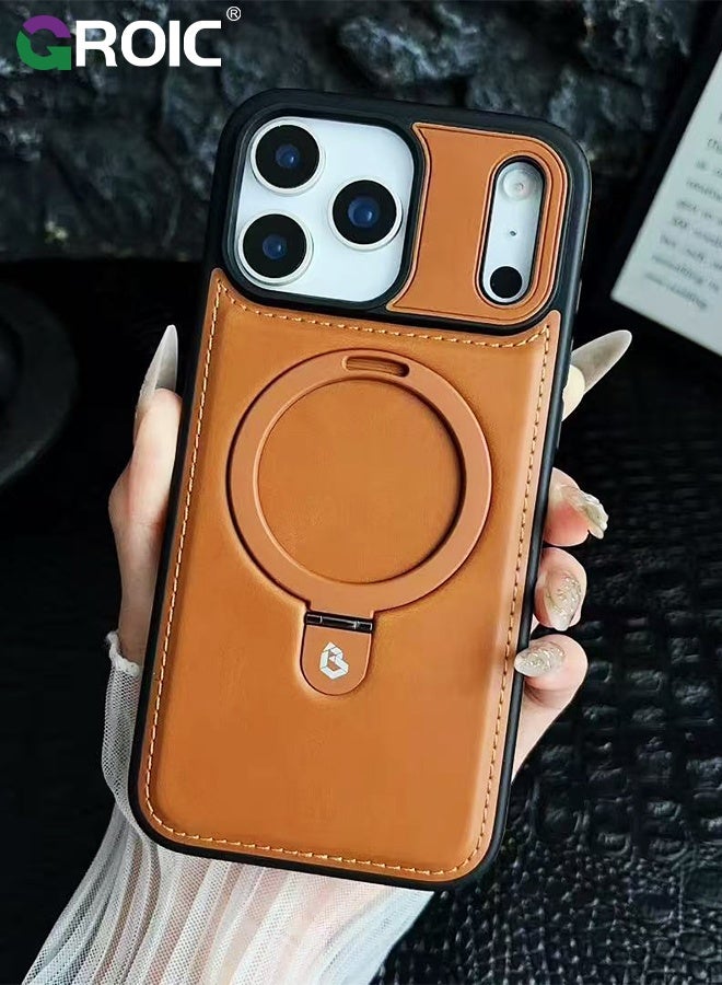 GROIC iPhone 17 Pro Case with Camera Cover Stand,Translucent Magnetic iPhone 17 Pro Phone Cover,Drop Protection  iPhone 17 Pro Phone Shell, iPhone 17 Pro Phone Case 6.3 Inch - Image 2