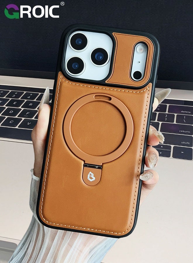 GROIC iPhone 17 Pro Case with Camera Cover Stand,Translucent Magnetic iPhone 17 Pro Phone Cover,Drop Protection  iPhone 17 Pro Phone Shell, iPhone 17 Pro Phone Case 6.3 Inch - Image 3