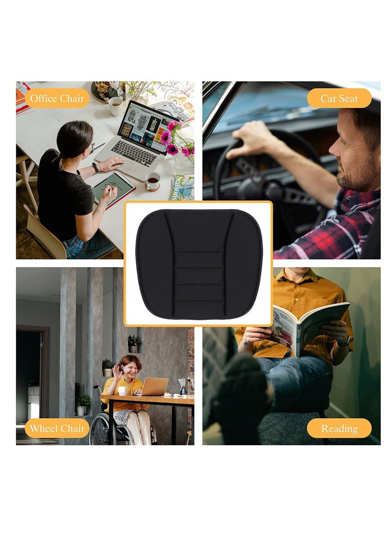 SOLARAE Car Seat Cushion Pad Memory Foam Seat Cushion for Car Driver Seat Cushion with Non Slip Bottom Seat Protector Cushion for CarOfficeHome Use, Black - Image 2