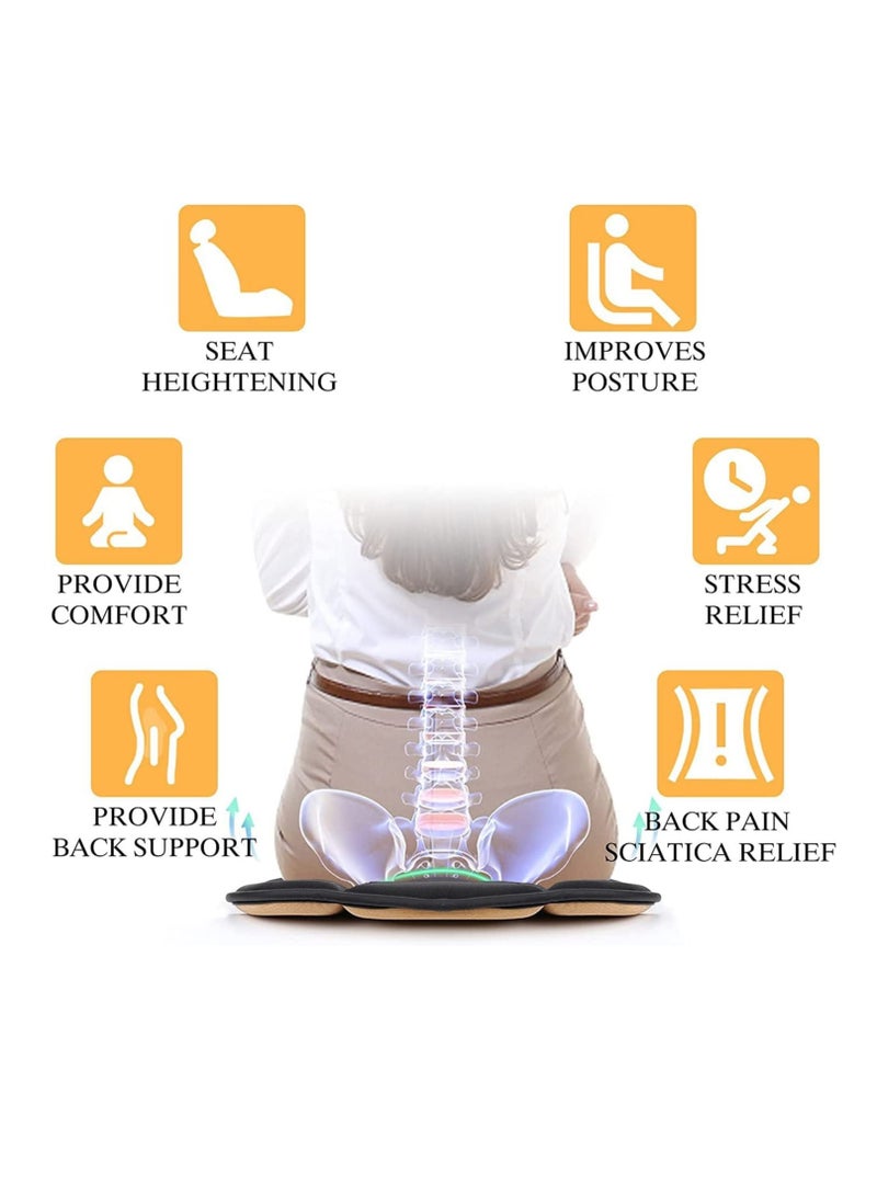 SOLARAE Car Seat Cushion Pad Memory Foam Seat Cushion for Car Driver Seat Cushion with Non Slip Bottom Seat Protector Cushion for CarOfficeHome Use, Black - Image 5