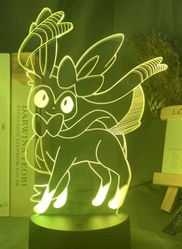 3D Illusion Lamp Led Night Light Optical Game Go Sylveon Figure for Girl Bedroom Decor Color Changing Gift Children s Sleep Room Decoration - Image 1