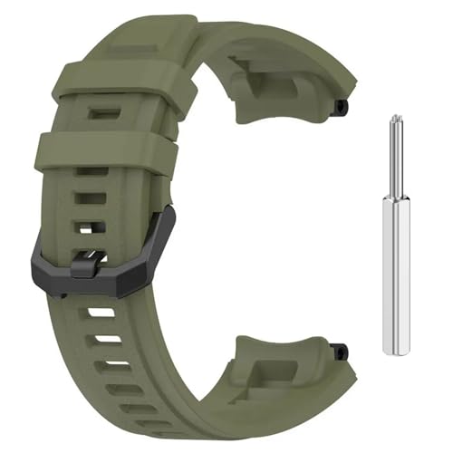 T TECLUSIVE حزام سيليكون T TECLUSIVE متوافق مع Amazfit T Rex 2 | حزام سيليكون مطاطي قابل للتعديل مع أداة تركيب لـ Trex 2 - أداة محدثة (أخضر) - Image 1