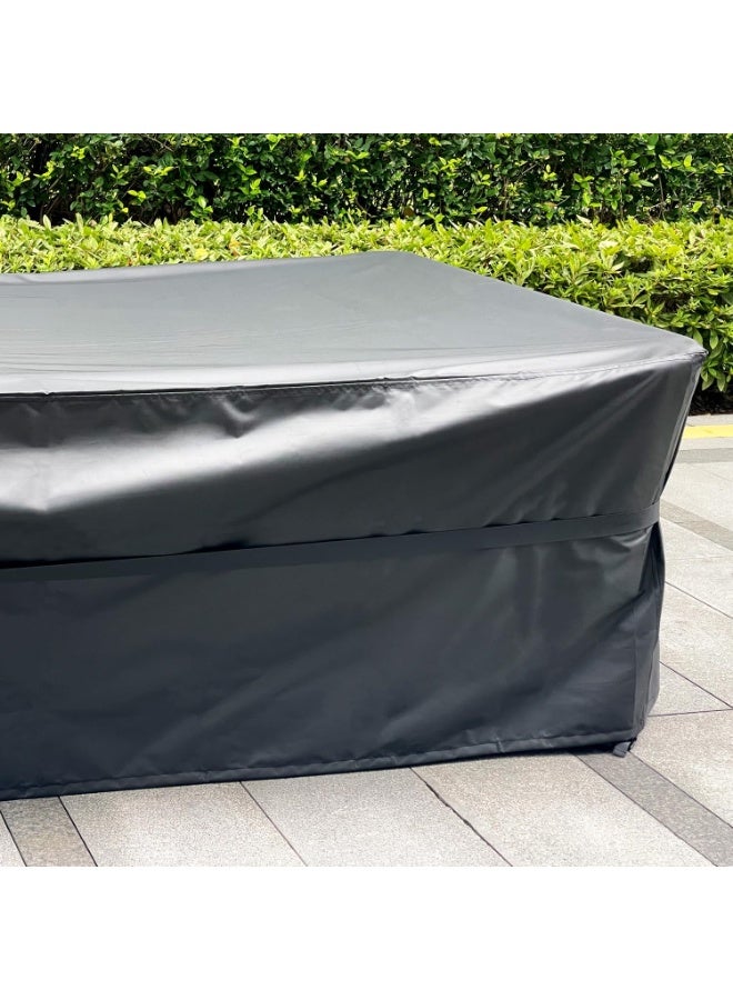 Patio Furniture Covers Waterproof, Outdoor Furniture set Covers Rectangular, Patio Table Chair Sofa Set Covers with Extra-wide Webbing encloses Windproof 230x165x80 - Image 2