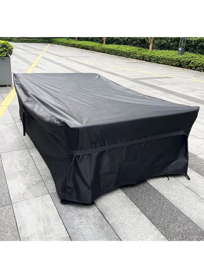 Patio Furniture Covers Waterproof, Outdoor Furniture set Covers Rectangular, Patio Table Chair Sofa Set Covers with Extra-wide Webbing encloses Windproof 230x165x80 - Image 1