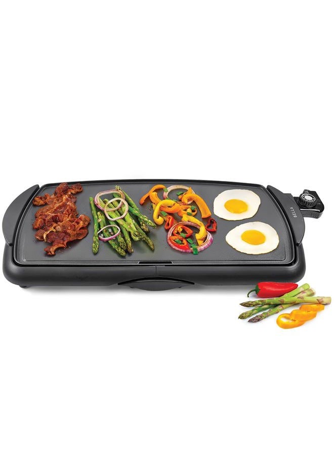 BELLA 17673 Electric Non-Stick Griddle, Black - Image 1