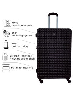 ROWER Luggage Set of 3 Hard Side Lightweight Travel Bag Trolley Set With Spinner Wheels & Lock (20/25/29 Inches)  - Image 2