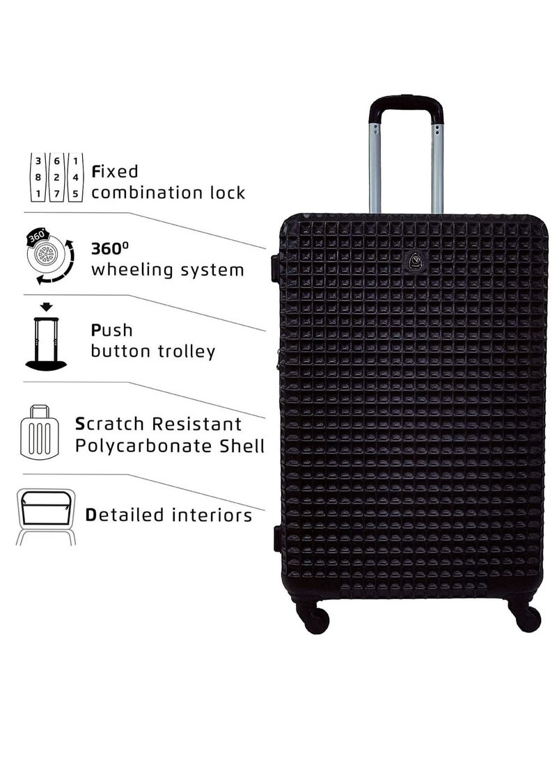 ROWER Luggage Set of 3 Hard Side Lightweight Travel Bag Trolley Set With Spinner Wheels & Lock (20/25/29 Inches) - Image 2