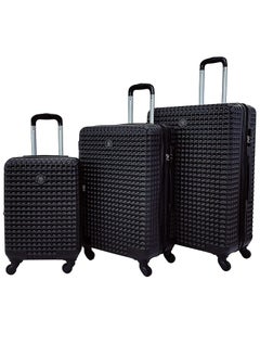 ROWER Luggage Set of 3 Hard Side Lightweight Travel Bag Trolley Set With Spinner Wheels & Lock (20/25/29 Inches)  - Image 1