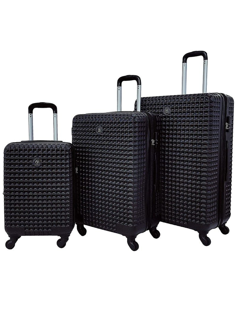 ROWER Luggage Set of 3 Hard Side Lightweight Travel Bag Trolley Set With Spinner Wheels & Lock (20/25/29 Inches) - Image 1