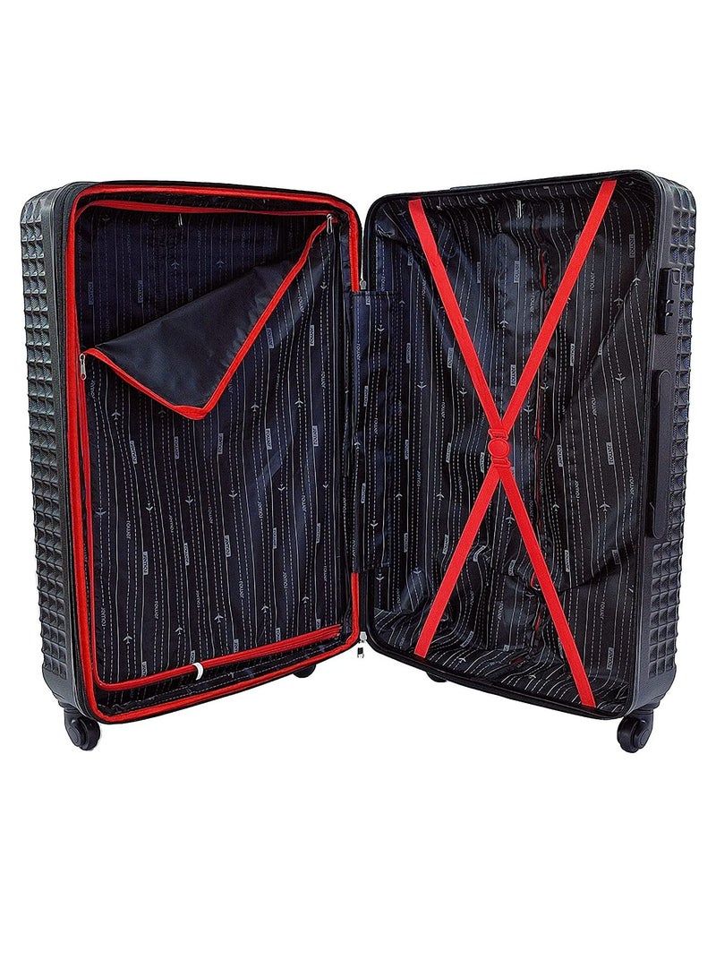 ROWER Luggage Set of 3 Hard Side Lightweight Travel Bag Trolley Set With Spinner Wheels & Lock (20/25/29 Inches) - Image 4