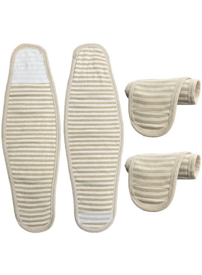 Topwon Umbilical Cord Cover for Newborn Baby Belly Button Band, 4 Pack Cotton Belly Binder Hernia Care Navel Truss Wrap New Born Must Have Shower Gift - Image 1