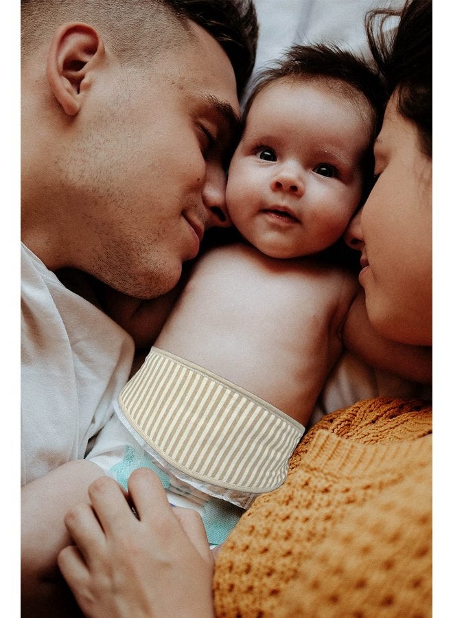 Topwon Umbilical Cord Cover for Newborn Baby Belly Button Band, 4 Pack Cotton Belly Binder Hernia Care Navel Truss Wrap New Born Must Have Shower Gift - Image 2