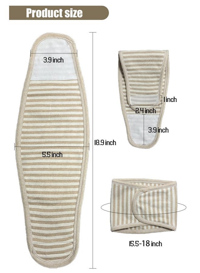 Topwon Umbilical Cord Cover for Newborn Baby Belly Button Band, 4 Pack Cotton Belly Binder Hernia Care Navel Truss Wrap New Born Must Have Shower Gift - Image 5