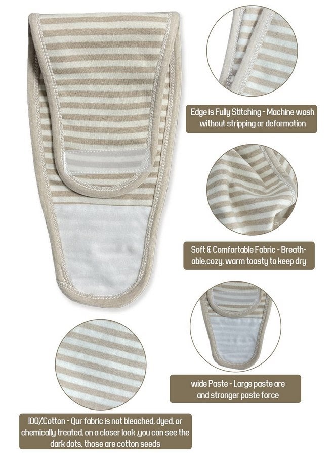 Topwon Umbilical Cord Cover for Newborn Baby Belly Button Band, 4 Pack Cotton Belly Binder Hernia Care Navel Truss Wrap New Born Must Have Shower Gift - Image 4