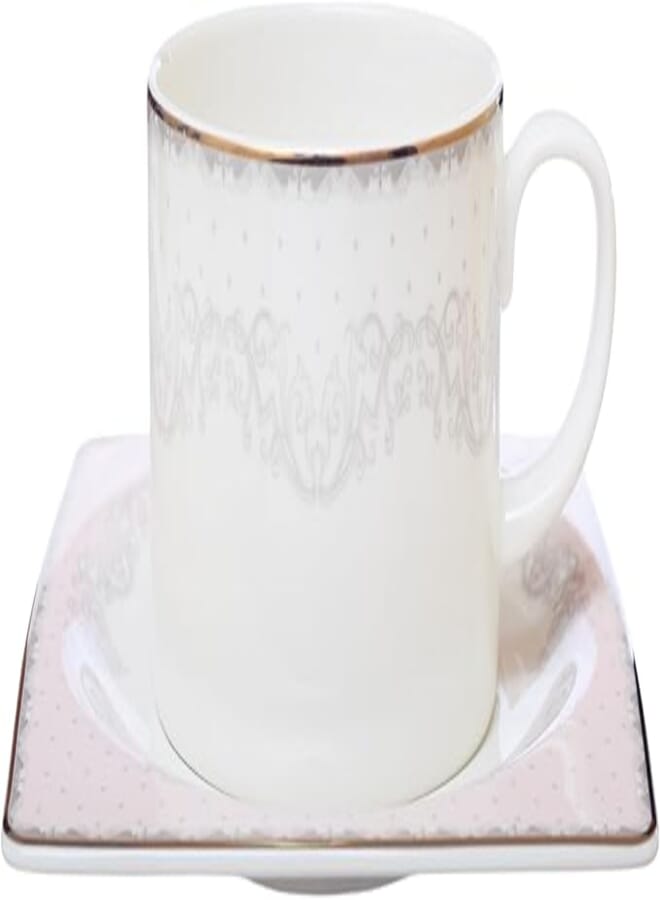Royal Porcelain | Coffee Cup 0.25 L & Saucer 15 CM | Set of 2 | Emily Pink | Pink