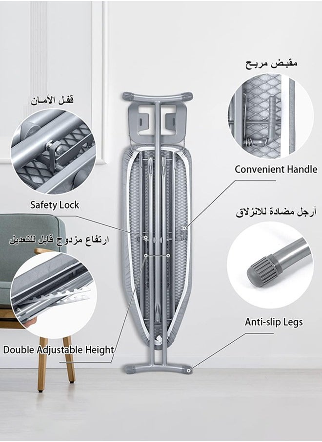 Cady One - Ironing board with heat-resistant cover, grey, Fabric size 102 x 33 cm - Image 1