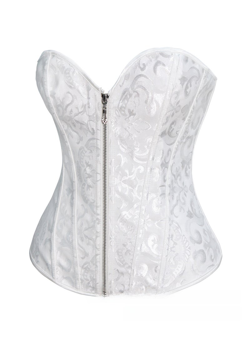 Generic - Bridal Corset Waist Cincher Bustier Top White - Image 1
