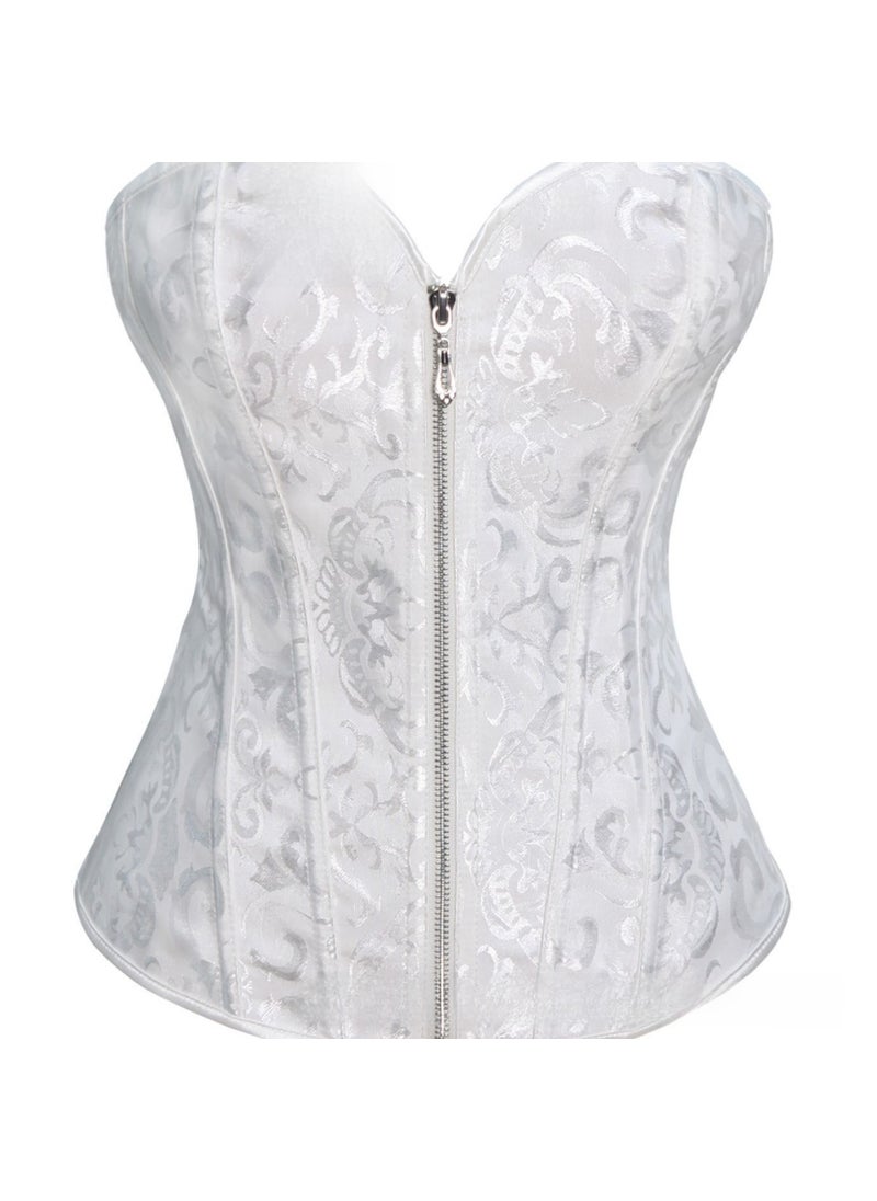 Generic - Bridal Corset Waist Cincher Bustier Top White - Image 1