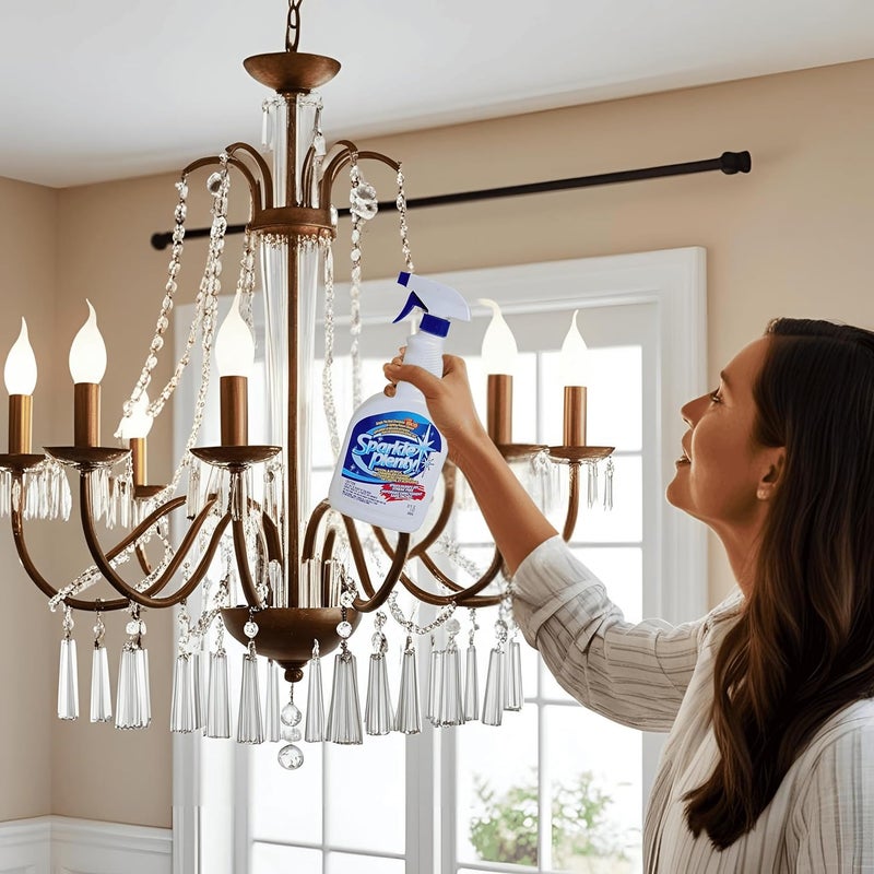Goodscious Sparkle Plenty Chandelier Cleaner Drip Dry Spray No Wipe - Dust Remover & Streak Free Glass Cleaner Spray for Chandeliers Crystals & Window Screen Surface - All Purpose Cleaning Supplies (32 oz) | Instant Shine Glass Cleaner Spray, Easy Streak Free All Purpose Duster Spray for Cleaning Crystals, Chandeliers, Collectibles - Image 3