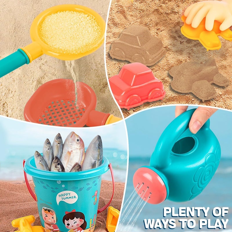Beach Toy Set for Kids 4-8 - Bucket, Shovel, Sand Molds - Image 3