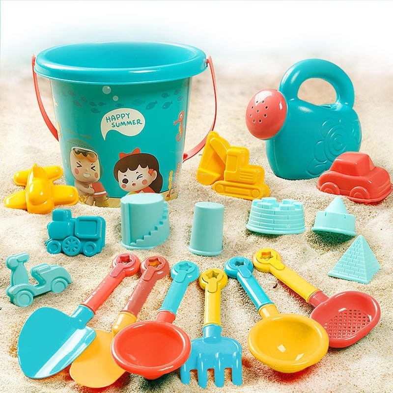 Beach Toy Set for Kids 4-8 - Bucket, Shovel, Sand Molds - Image 1