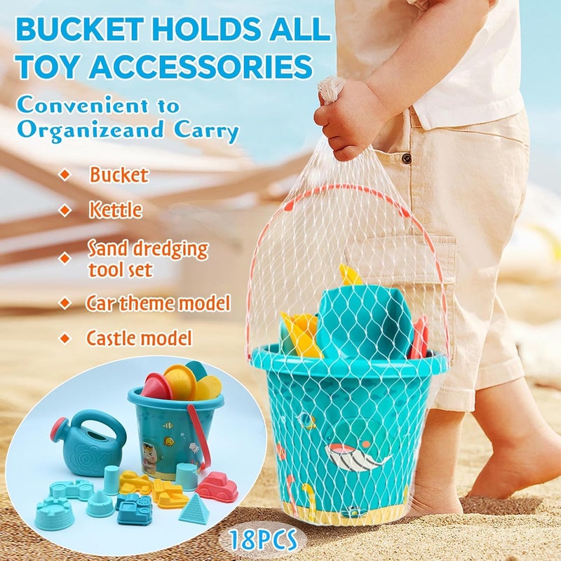 Beach Toy Set for Kids 4-8 - Bucket, Shovel, Sand Molds - Image 4