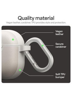 CYRILL Kajuk Compatible with AirPods 4 Case Cover Compatible with MagSafe [Shock Absorbent] with Carabiner - Cream  - Image 5