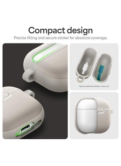 CYRILL Kajuk Compatible with AirPods 4 Case Cover Compatible with MagSafe [Shock Absorbent] with Carabiner - Cream  - Image 4