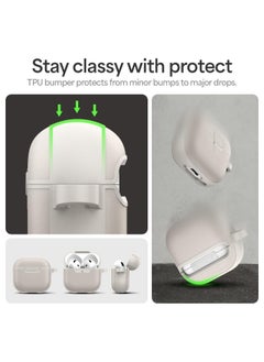 Kajuk Compatible with AirPods 4 Case Cover Compatible with MagSafe [Shock Absorbent] with Carabiner - Cream - pzsku/ZC7542DEDB8D7C4940E5EZ/45/_/1737728919/270069f0-eefc-4939-a1fd-8ddb729bfea3