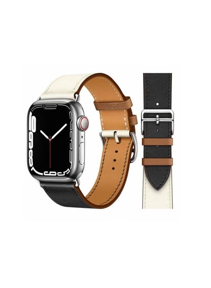 vesus Genuine Leather Replacement Band For Apple Watch 41/40/38mm Series 7/6/5/4/SE