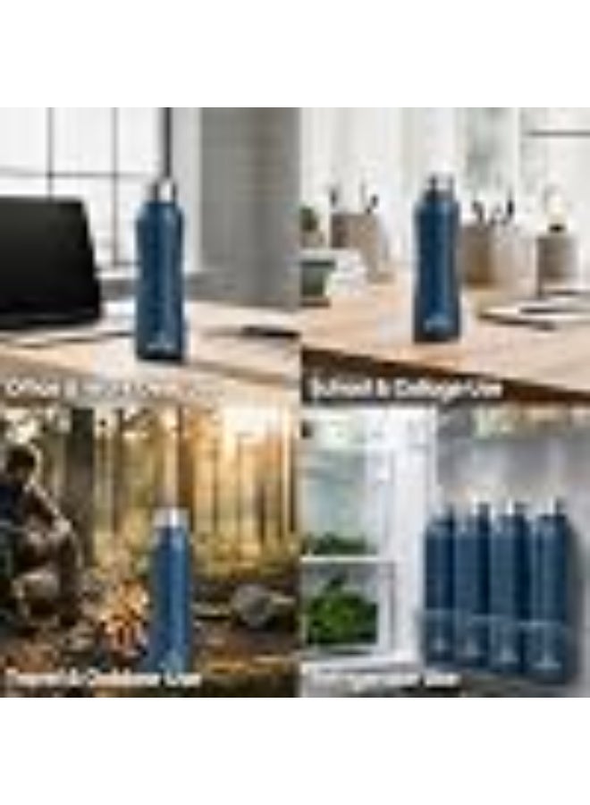 Speedex Stainless Steel Water Bottle 1 Ltr, Leak Proof Screw Cap, BIS Approved 1000 ml Metal Bottle For Daily, Office, School, Gym, Travel Use for Men, Women, Kids, Adults, Teal Blue, Set of 1 - Image 5