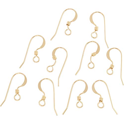 FindingKing 14K Gold Filled French Wire Earring Hooks (10) - Image 2