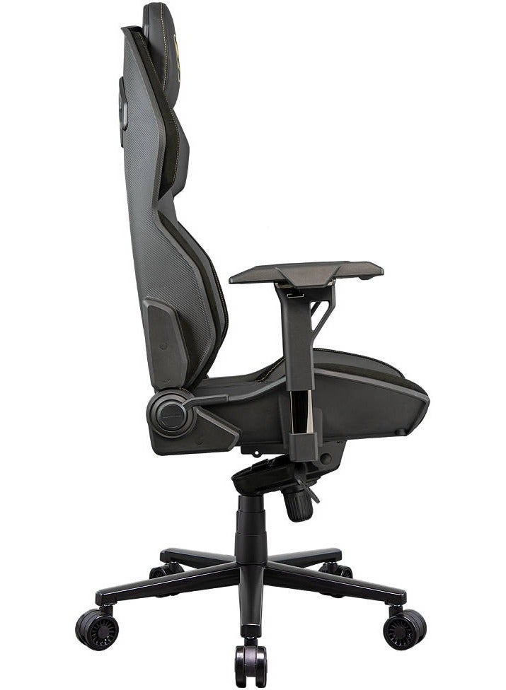 Cougar Hotrod Royal Gaming Chair, Motorsports Design, Hyper-Dura Leather, 4D Adjustable Armrests, Recline 90°-150°, Lumbar & Headrest Cushions, Class 4 Gas Lift, Tilt & Rocking Mechanism, 75mm Wheels, Black | 3MARXGLB.0001 - Image 5