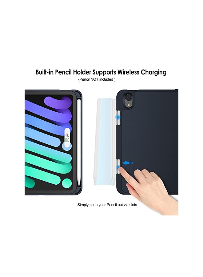 Jetech Case For Ipad Mini 6 (8.3-Inch 2021 Model) With Pencil Holder, Support 2Nd Pencil Charging, Slim Tablet Cover With Soft Tpu Back, Auto Wake/Sleep (Navy) - Image 2