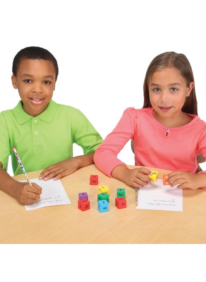 Really Good Stuff Really Good Stuff Make-a-Word Soft Touch Spanish Syllable Dice Game - Grades K-2 - Expand Word-Building Skills - Includes 15 Same-Vowel Syllable Dice, 3 Mixed-Vowel Dice - Dice Color-Coded by Vowel  - Image 1