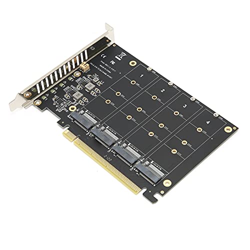Goshyda M.2 PCIe Adapter, 4 Port M.2 NVMe SSD to PCIE X16 M Key Hard Drive Converter Reader Expansion Card - Image 5