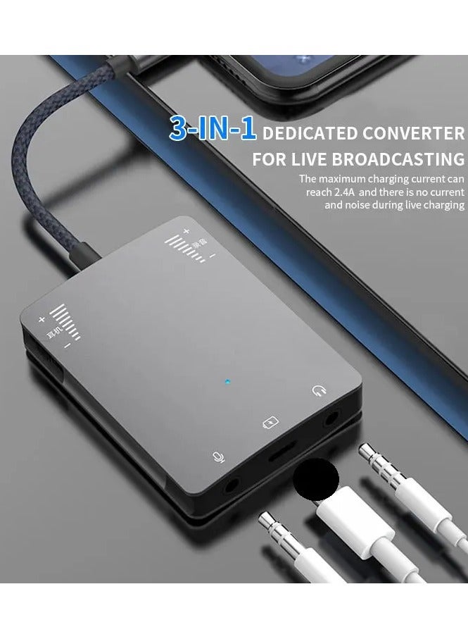 Lightning Live Stream Adapter for iPhone and iPad with Speaker Pin Supports 99% of live streaming apps available in the market Can charge the phone while in use Supports PK during live streaming Suitable for live streaming, recording and singing - Image 4