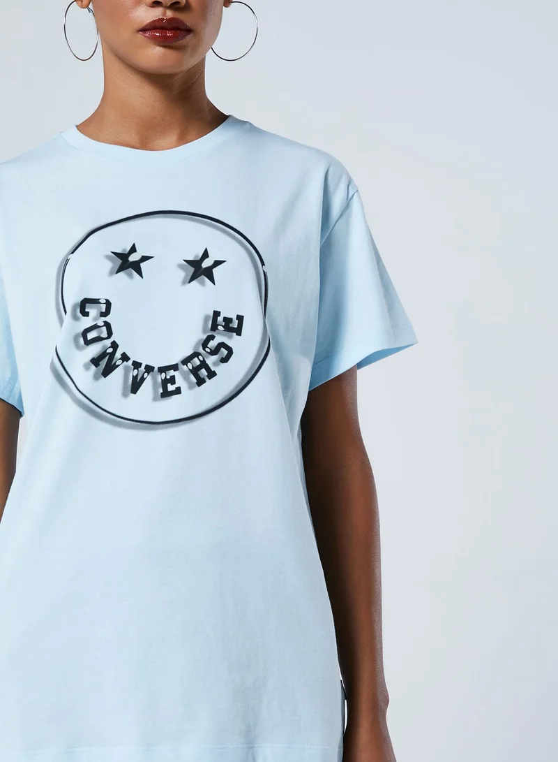 CONVERSE Happy Camper Smiley T-Shirt