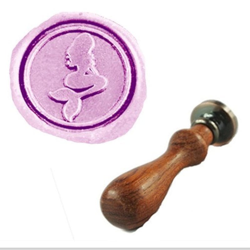 MDLG Vintage Pretty Mermaid Wax Seal Sealing Stamp Embellishment Wedding Invitation Card Snail Mail Gift Wrapping Wine Package Great Christmas Gift Idea Wax Seal Stamp Set - Image 5