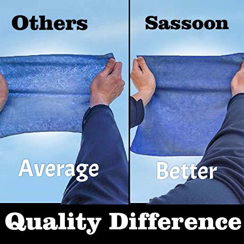 Sassoon Highly Absorbent Microfiber Cleaning Cloth in 450 GSM (12 Pcs, Sandstone) 40X40 cms- Thick Lint & Streak-Free Multipurpose Cloths-Automotive Microfiber Towels for Car Bike Cleaning - Image 4