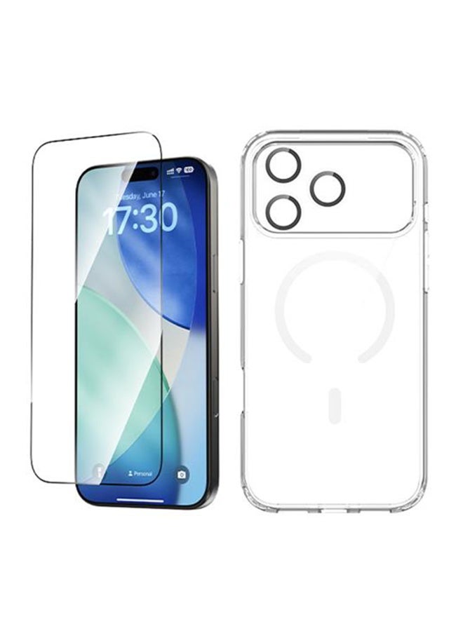 devia iPhone 17 Pro Protection Package - 3 in 1 (Clear MagSafe Case + Full Screen Protection Glass + Lens Protection) Magnetic Support Compatible with Wireless Charging and Easy and Quick Installation with the Attached Help Tools - Image 4