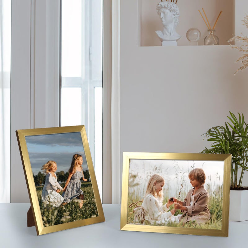 Hoikwo 18 Packs 5x7 Gold Multi Picture Frames Set for Family Photos  Artwork  Light Weight Bulk 5 by 7 Frames Packs for Wall Hanging and Table  Stylish Picture Frames - Image 5