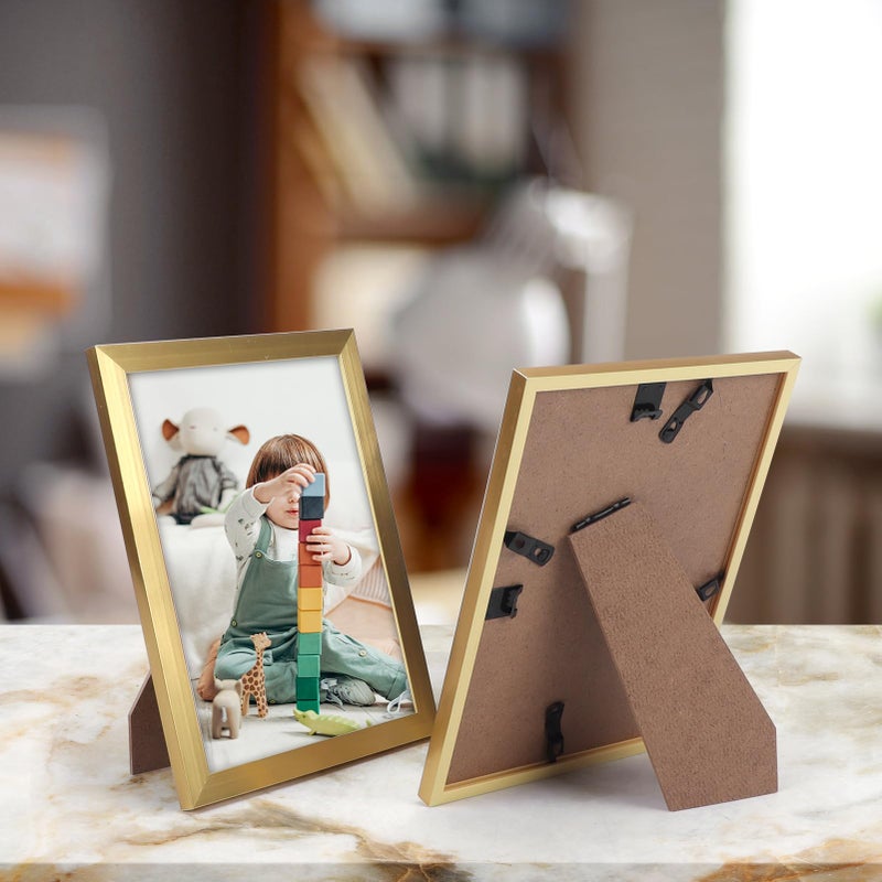 Hoikwo 18 Packs 5x7 Gold Multi Picture Frames Set for Family Photos  Artwork  Light Weight Bulk 5 by 7 Frames Packs for Wall Hanging and Table  Stylish Picture Frames - Image 4
