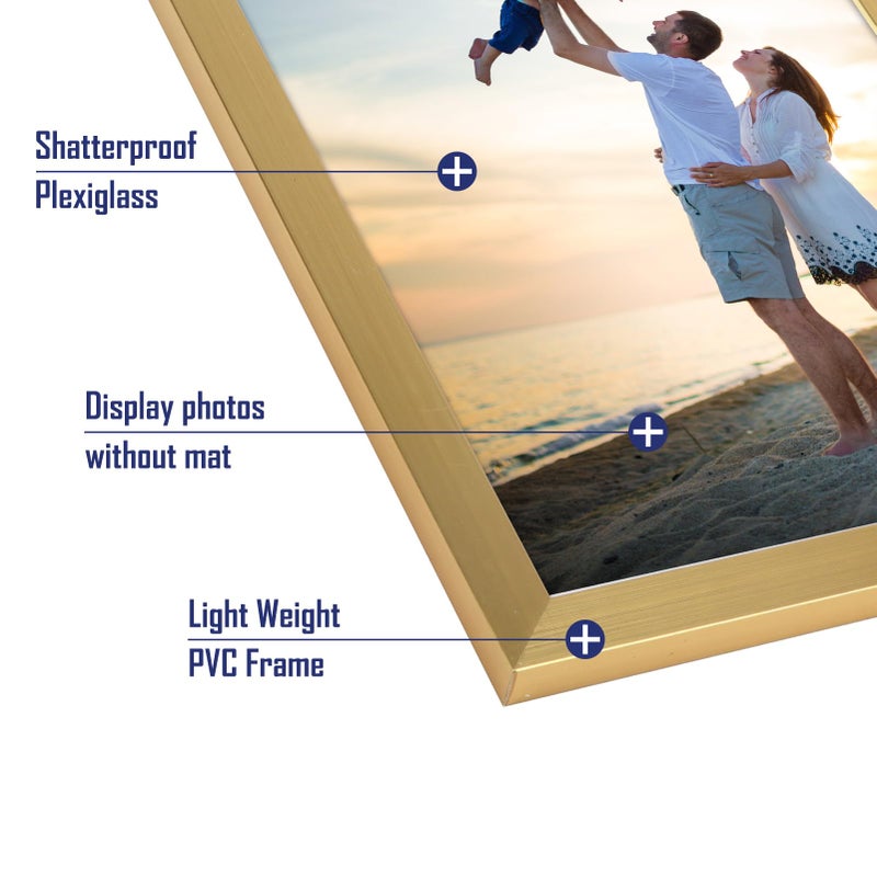 Hoikwo 18 Packs 5x7 Gold Multi Picture Frames Set for Family Photos  Artwork  Light Weight Bulk 5 by 7 Frames Packs for Wall Hanging and Table  Stylish Picture Frames - Image 3