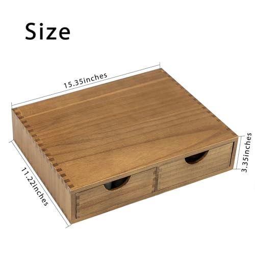 FLYIEE Wooden K Cup Organizer Coffee Pod Storage Box, Coffee Pods and Tea Organizer Holder, K Pod Drawer Coffee Maker Machine Stand, Organizador De Cafe, Kcup Drawer Organizer Under Brewer, 30 Pod Capacity - Image 2